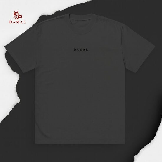 Damal black esential oversized tee