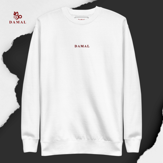 DAMAL Classic White Sweatshirt